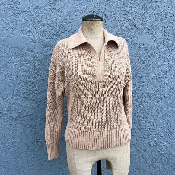 J. Crew Polo Sweater Collared cotton beach in Small Beige Neutral - Picture 2 of 10